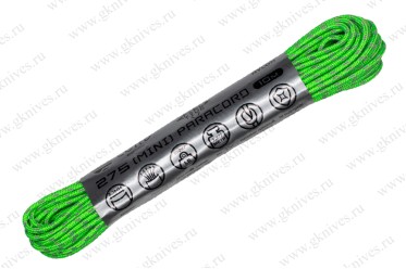 Паракорд (mini) Reflective 275 NEON GREEN 10м арт.0629.113