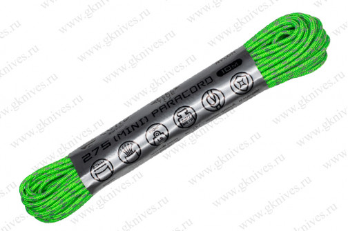 Паракорд (mini) Reflective 275 NEON GREEN 10м арт.0629.113