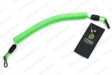 Страховочный тренчик из паракорда с карабинами (neon green) арт.0629.137