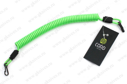 Страховочный тренчик из паракорда с карабинами (neon green) арт.0629.137