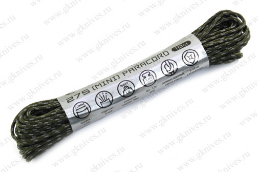 Паракорд (mini) Reflective 275 Army green 10м арт.0629.210