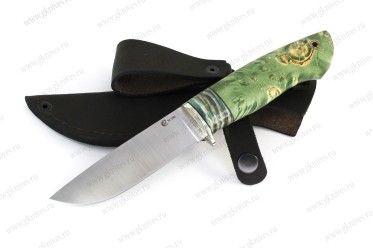 Нож Егерь M390 зуб мамонта кап.клена