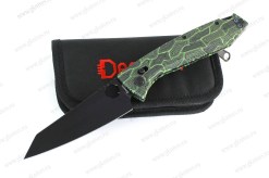 Нож складной Daggerr Аллигатор / Alligator зеленый черный клинок (с отверстием в клинке) арт.4432026