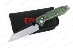 Нож складной Daggerr Аллигатор / Alligator зеленый, двухцветный клинок с отверстием арт.4442026