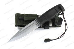 Тактический нож Кампо-В, сталь 95Х18, рукоять термоэластопласт, пластиковые ножны с пилой арт.2082026