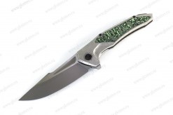 Складной нож Guerrero M390 CrystalTi green carbon