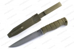 Нож Командор 95х18, рукоять Elastron, чехол пластик арт.0947.232