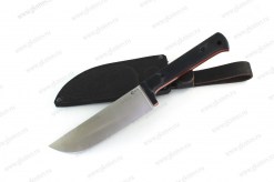 Нож Узбекский 95х18, рукоять G10 (черный) красный спейсер арт.0947.276