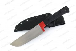 Нож Узбекский (средний) VG-10, рукоять G10 (черный), ножны кайдекс арт.0947.256